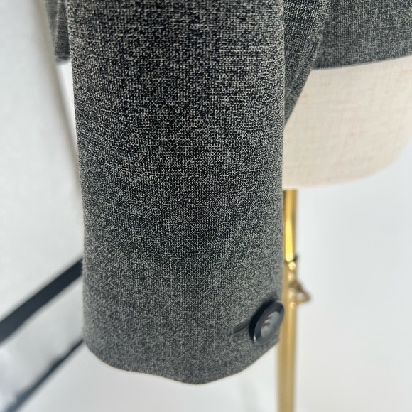 Tahari Gray Blazer with Leather Collar - Picture 5 of 10